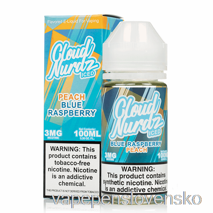 ľadová Broskyňová Modrá Malina - Cloud Nurdz - 100 Ml 0mg Vape Bez Nikotinu